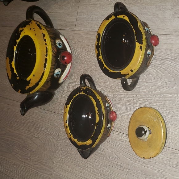 Very Vintage 40's 50's Thames Handpainted Clown Tea Set Japan - Picture 4 of 10